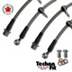 Techna-Fit Stainless Steel Braided Brake Lines FRONT and REAR For 1990-1993 Toyota Celica GTS