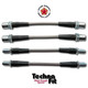 Techna-Fit Stainless Steel Braided Brake Lines FRONT and REAR For 1991-1998 Toyota Tercel