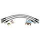 Techna-Fit Stainless Steel Braided Brake Lines FRONT and REAR For 1987-1989 Jeep Wrangler YJ