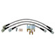 Techna-Fit Stainless Steel Braided Brake Lines FRONT and REAR For 1986-1989 Jeep Cherokee XJ