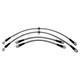 Techna-Fit Stainless Steel Braided Brake Lines FRONT and REAR For 2012-2015 Honda Civic Rear Drum