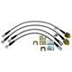 Techna-Fit Stainless Steel Braided Brake Lines FRONT and REAR For 2015-2021 Ford Mustang Base EcoBoost