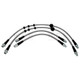 Techna-Fit Stainless Steel Braided Brake Lines FRONT and REAR For 2004-2010 BMW 5 6 Series RWD E60 E63