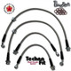Techna-Fit Stainless Steel Braided Brake Lines FRONT and REAR For 2005-2020 Toyota Tacoma Base 6 Lug Wheel with 4 Piston Caliper