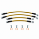 Techna-Fit Stainless Steel Braided Brake Lines FRONT and REAR For 2006-2009 Pontiac Solstice Yellow