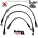 Techna-Fit Stainless Steel Braided Brake Lines FRONT and REAR For 1989-1994 Toyota 4Runner RWD