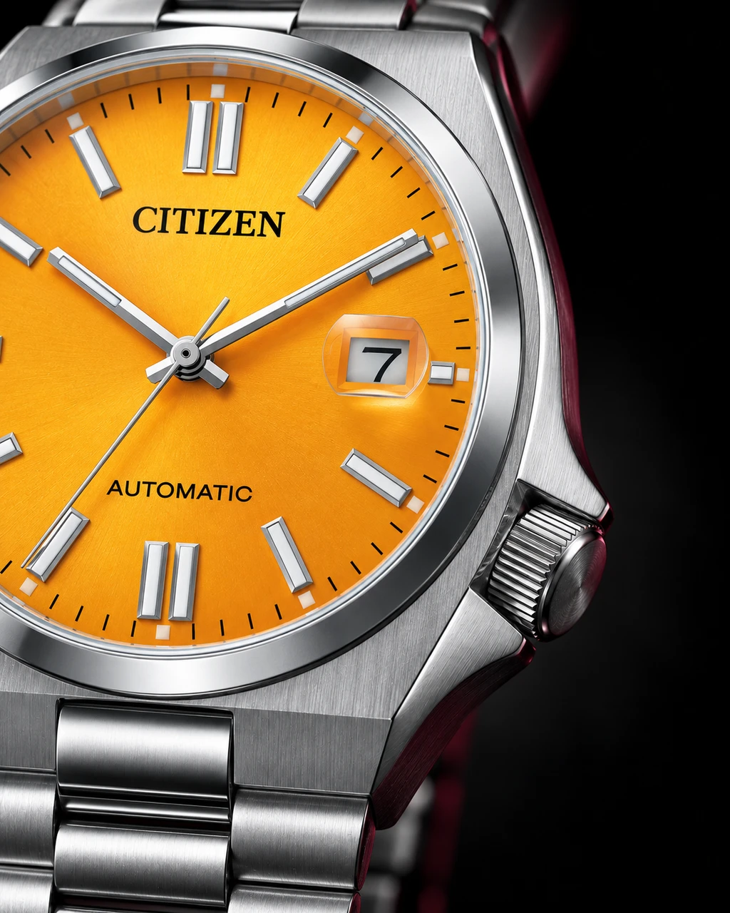 Citizen Tsuyosa NJ0150-56Z yellow dial detail