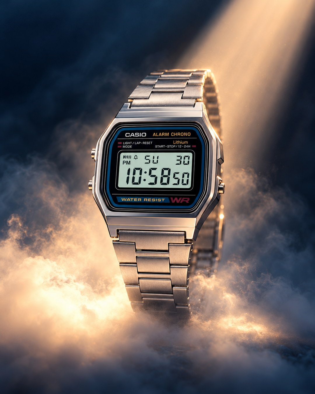 Casio A158WA-1DF - detail and lifestyle view 7