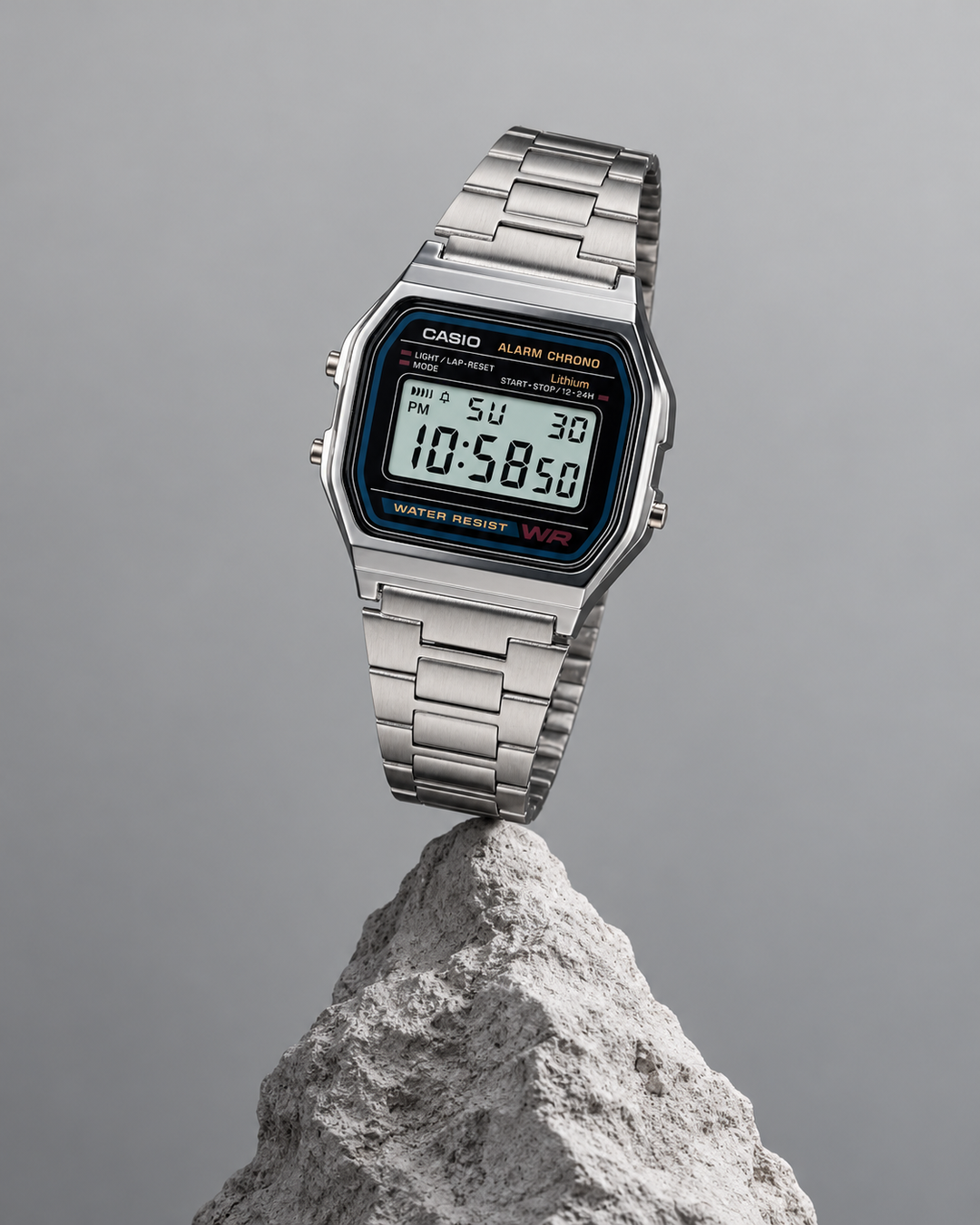 Casio A158WA-1DF - detail and lifestyle view 6