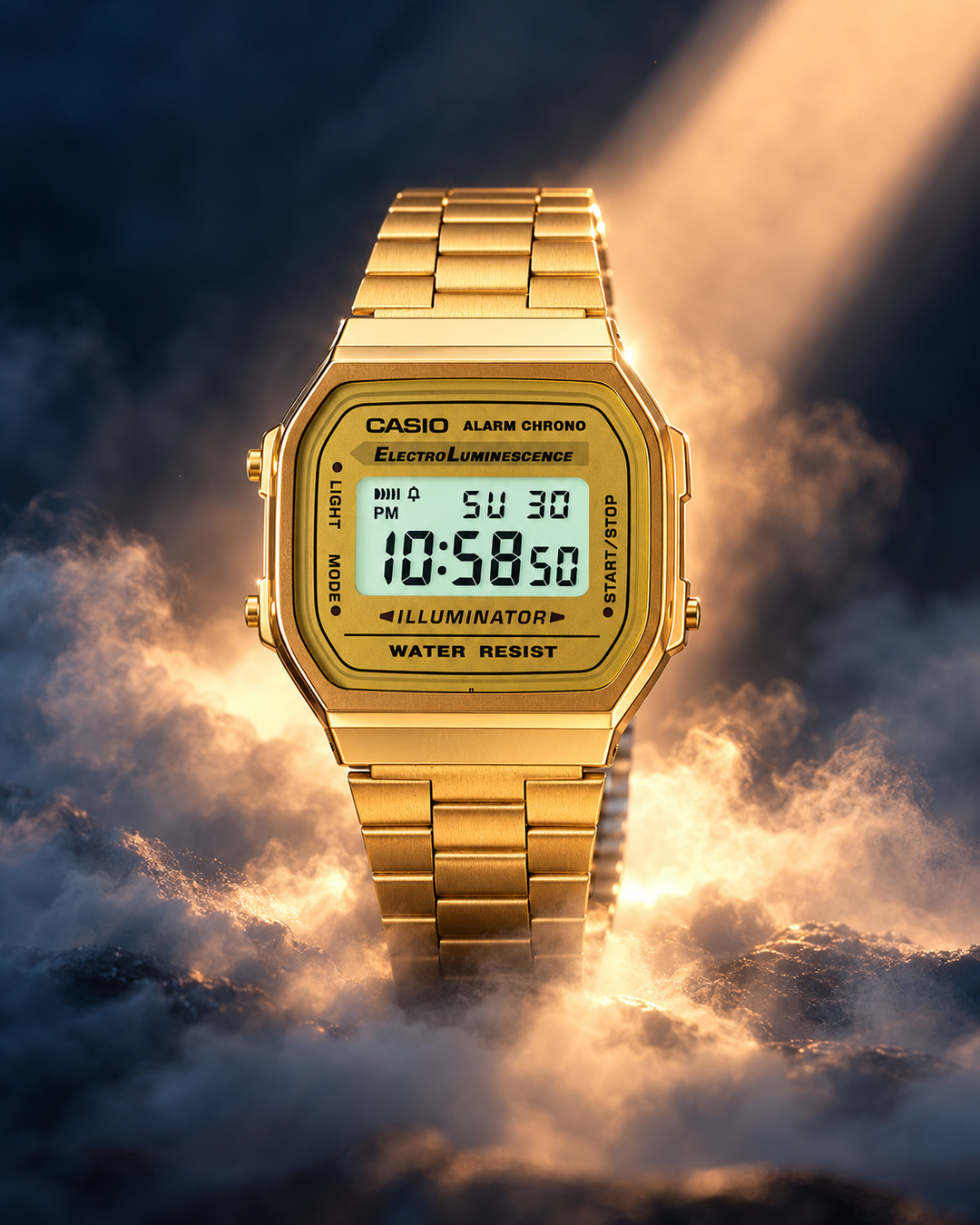 Casio A168WG-9WDF - detail and lifestyle view 7