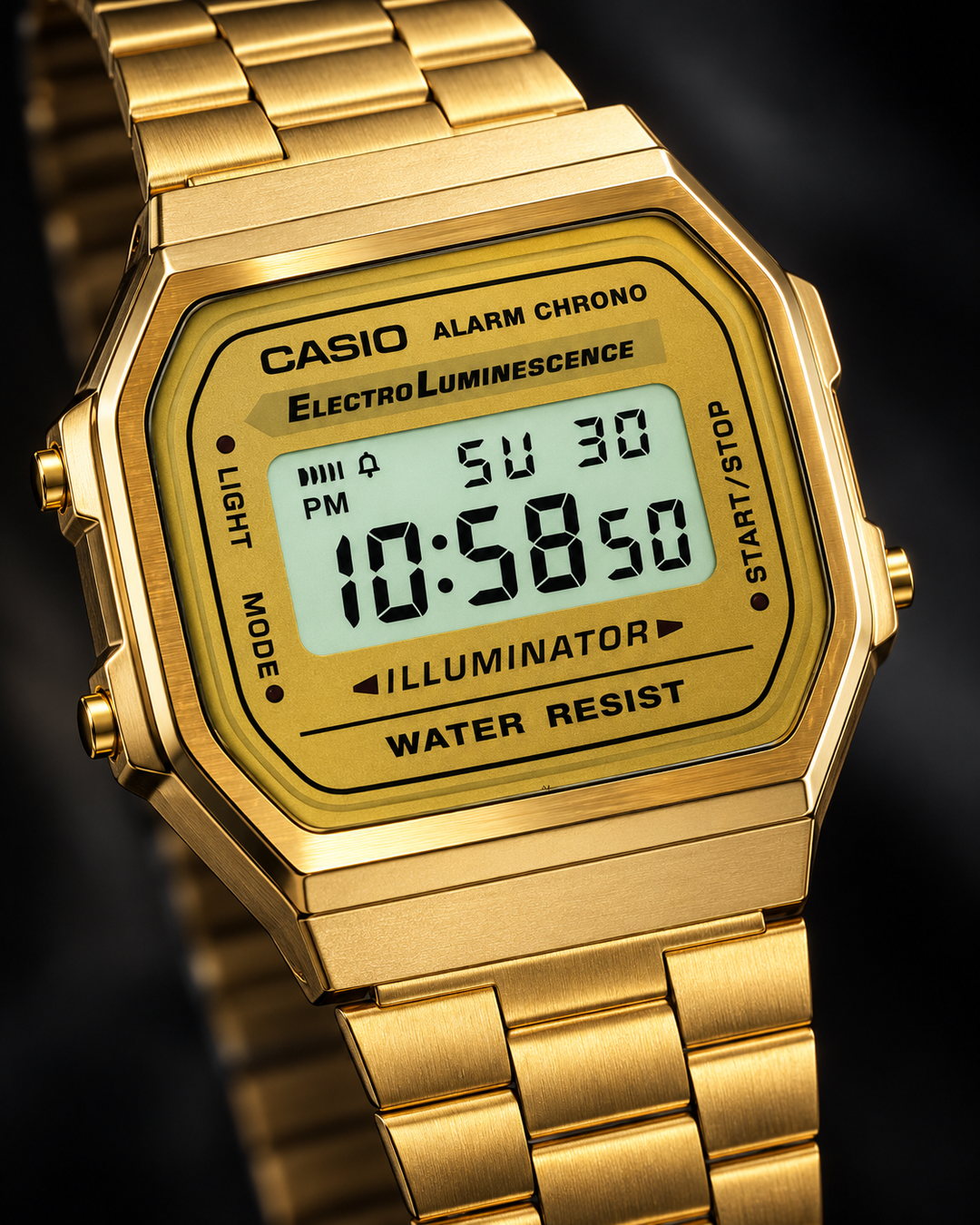 Casio A168WG-9WDF - macro product view
