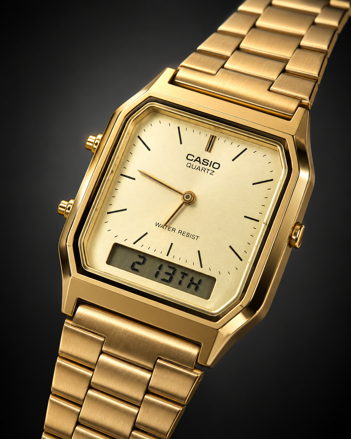Casio AQ-230GA-9DMQYES - detail and lifestyle view 5