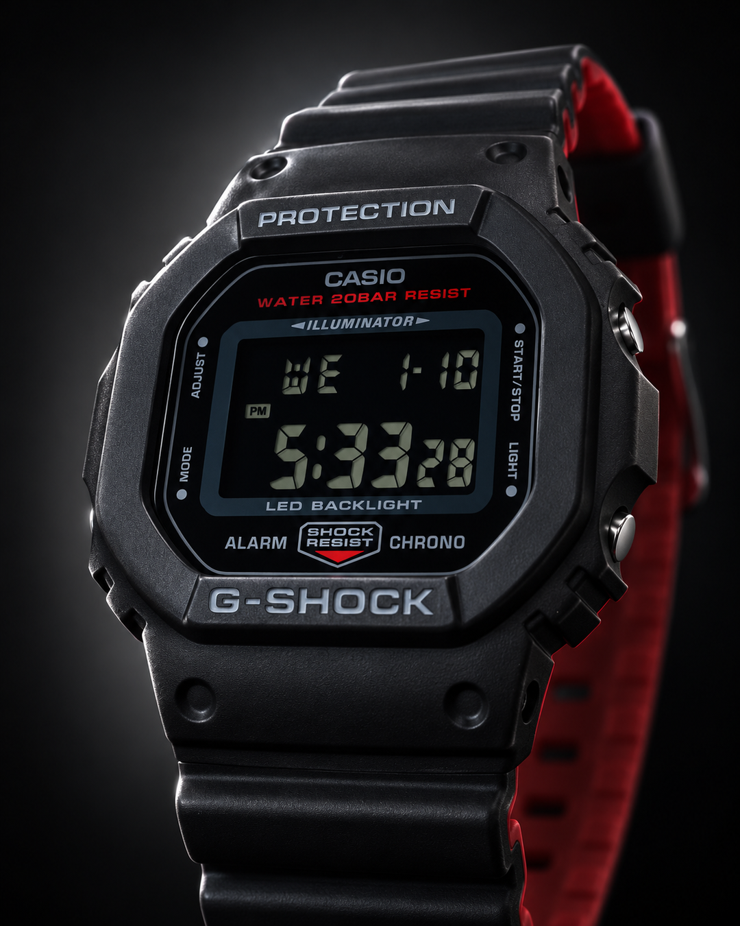 Casio DW-5600UHR-1 - detail and lifestyle view 5