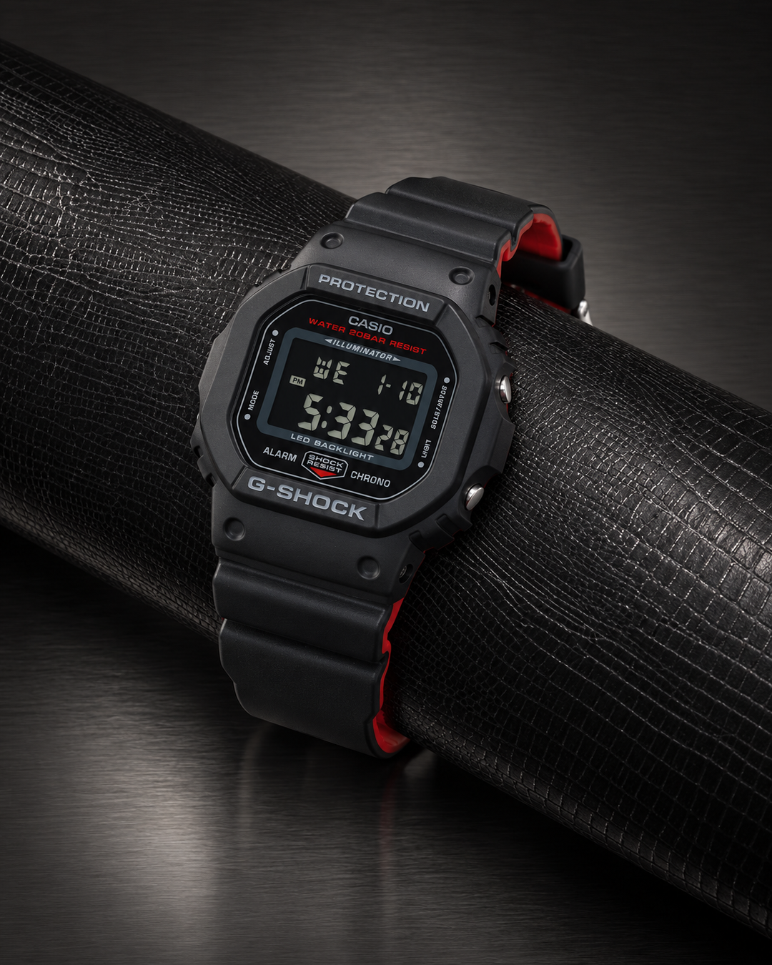 Casio DW-5600UHR-1 - detail and lifestyle view 2