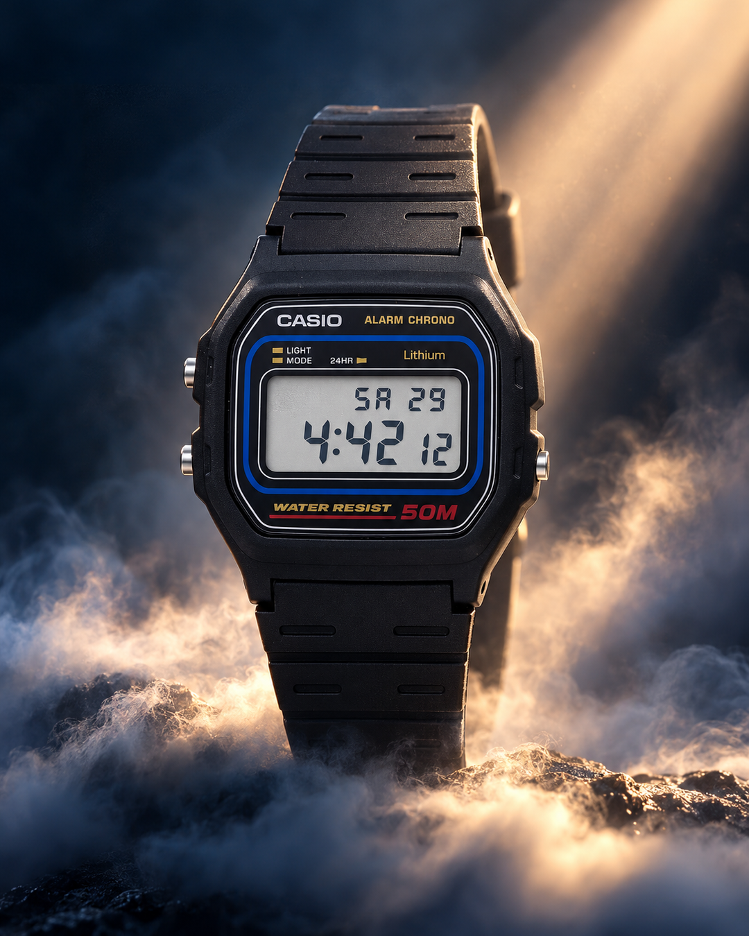 Casio W-59-1VQ - detail and lifestyle view 7