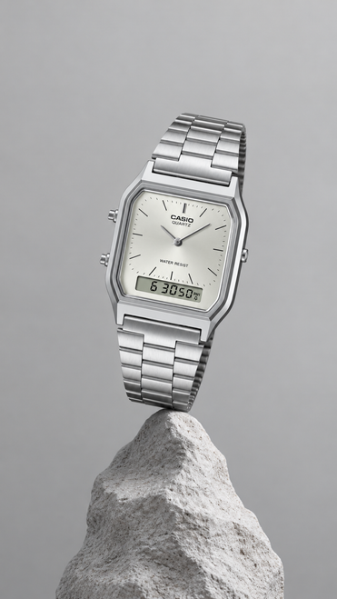 Casio AQ-230A-7A - detail and lifestyle view 6