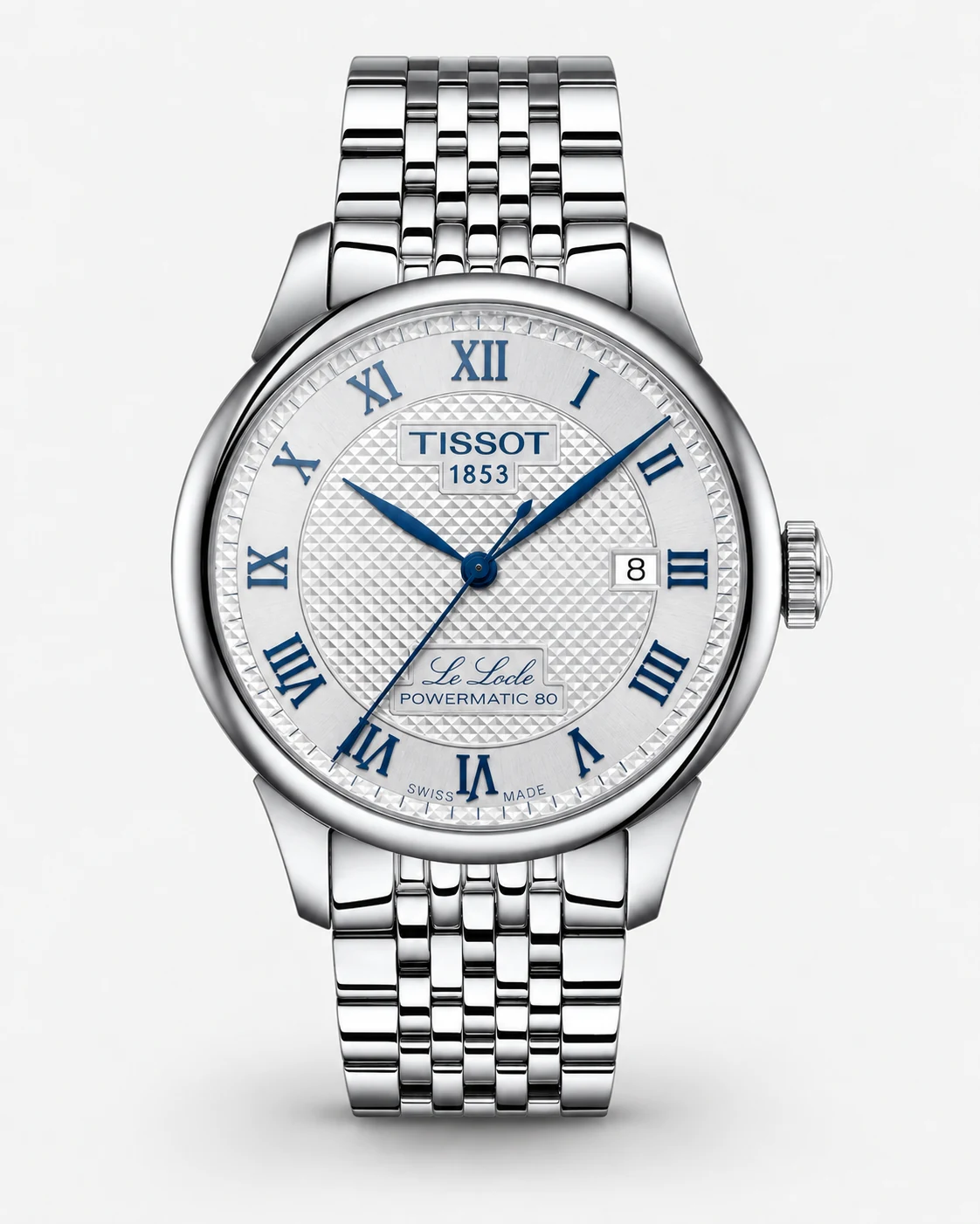 Tissot T006.407.11.033.03 Le Locle 20th Anniversary Powermatic 80 Automatic 39.3 mm Silver with blue details Dial Watch