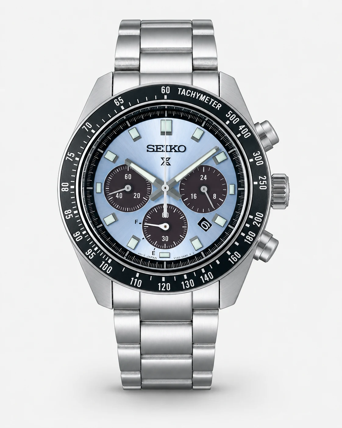 Seiko SSC935 Prospex Speedtimer Solar Chronograph 41.4 mm Pale Blue Dial Watch