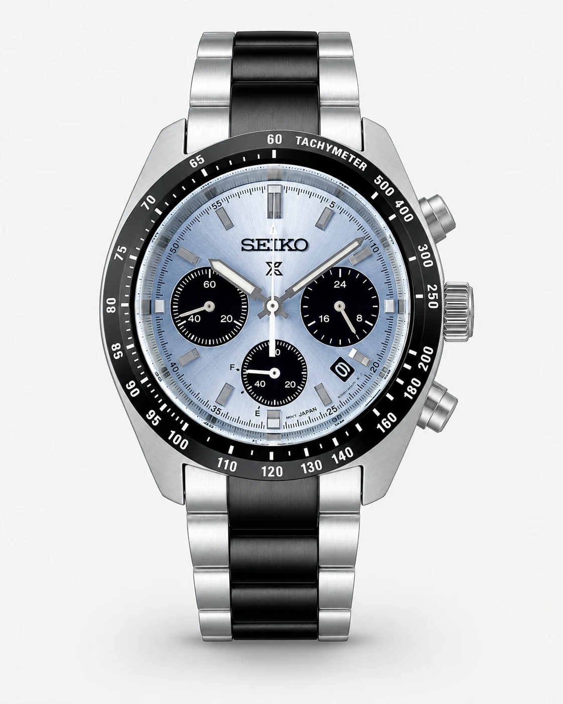 Seiko SSC909 Prospex Speedtimer Solar Chronograph 39.0 mm Pale Ice Blue Dial Watch