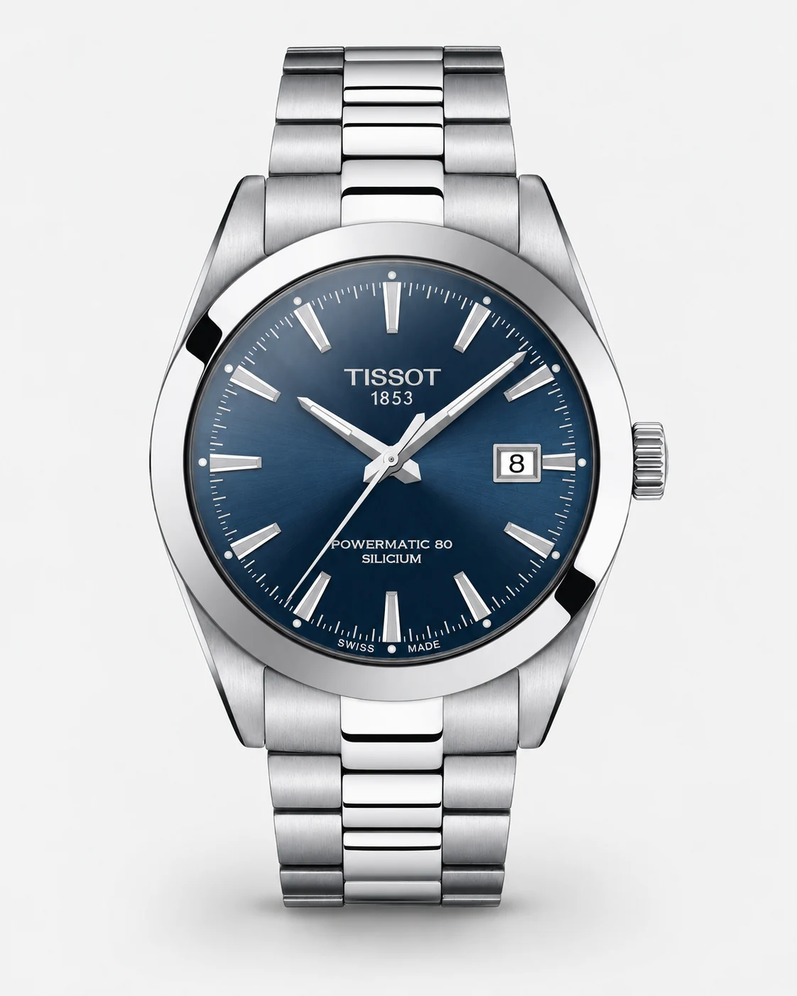 Tissot T127.407.11.041.00 Gentleman Powermatic 80 Silicium Automatic 40 mm Blue Dial Watch