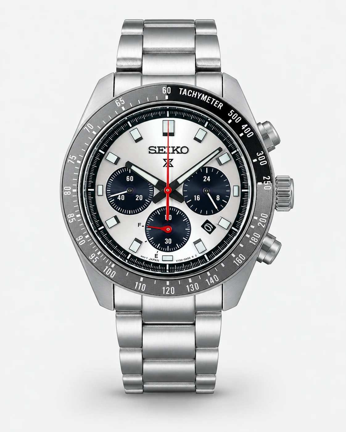 Seiko SSC911 Prospex Speedtimer Solar Chronograph 41.4 mm White / Silver Dial Watch