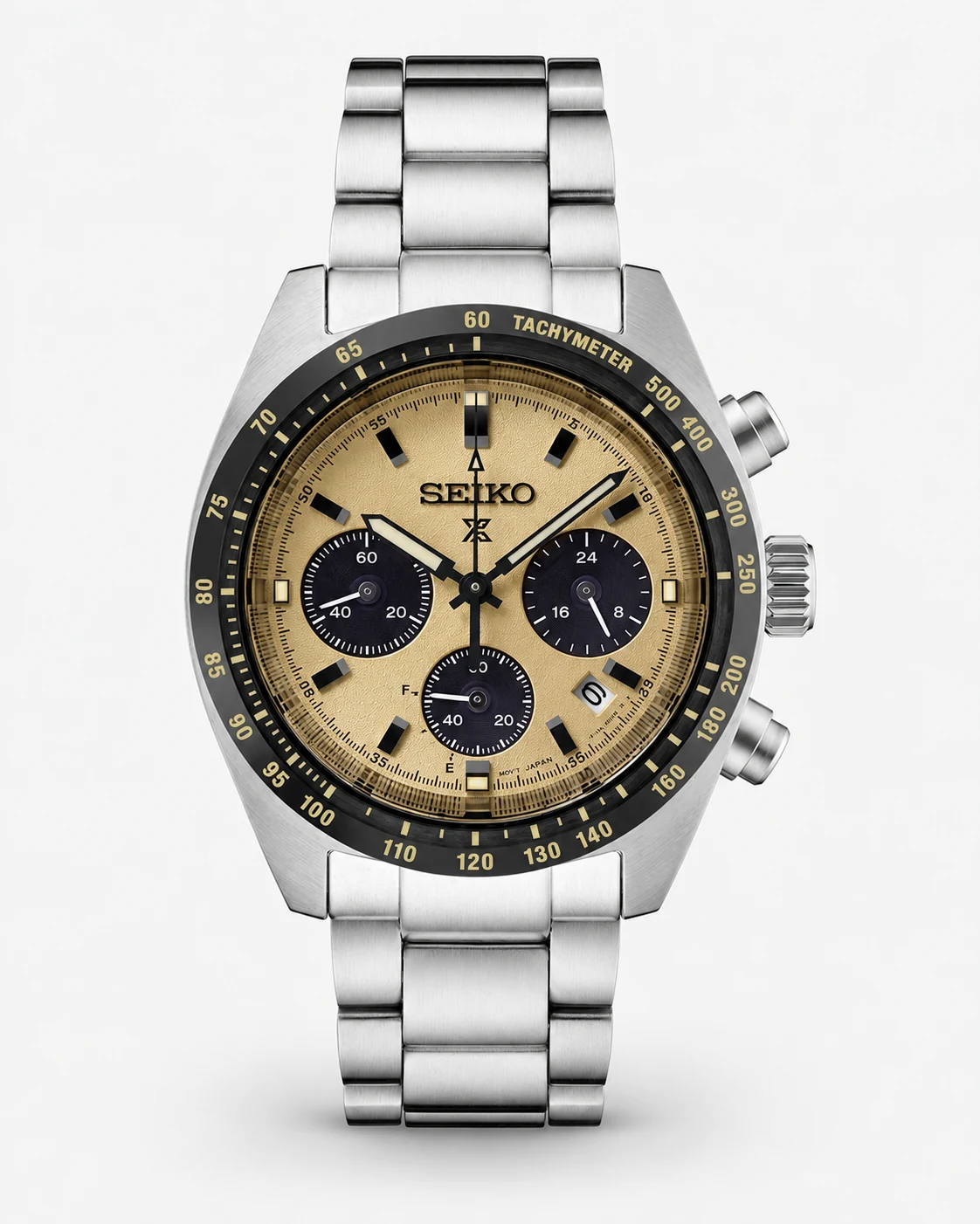 Seiko SSC817 Prospex Speedtimer Solar Chronograph 39.0 mm Gold Dial Watch