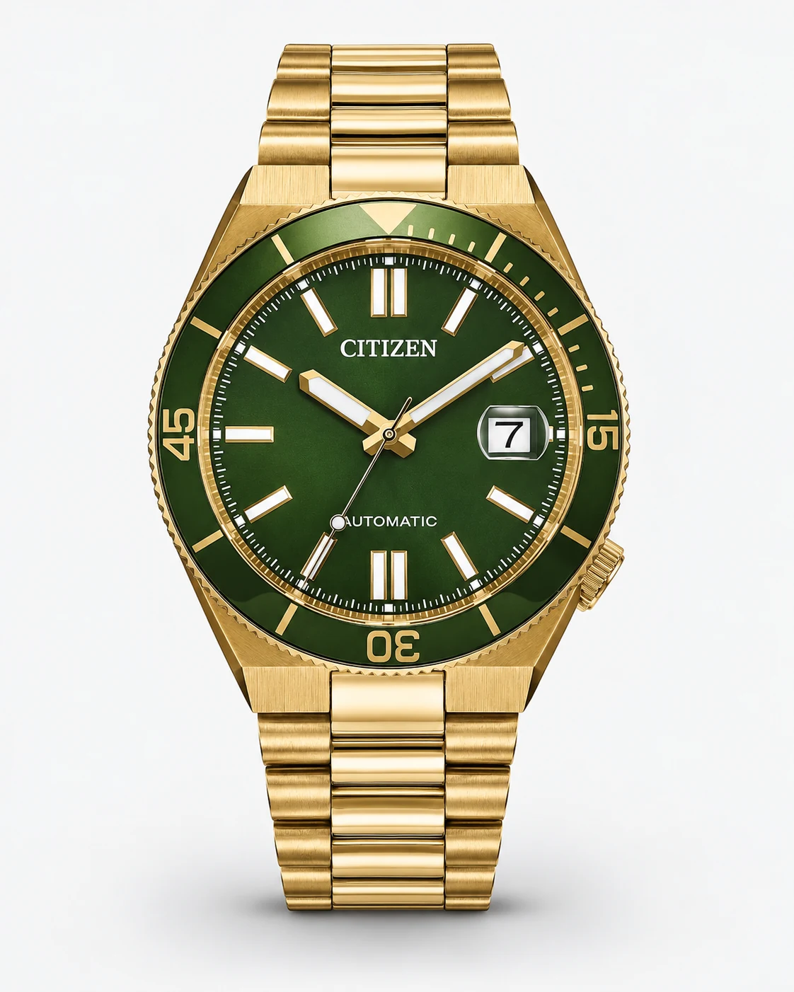 Citizen NJ0232-53X TSUYOSA Shore Gold-Tone Automatic 40 mm Green Dial Watch