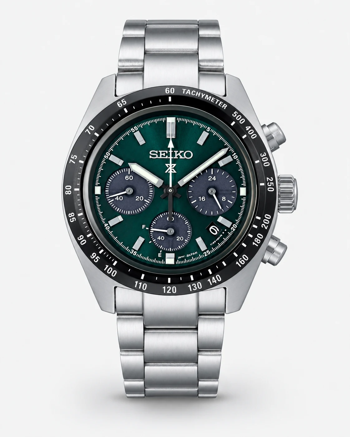 Seiko SSC933 Prospex Speedtimer Solar Chronograph 39.0 mm Green Dial Watch