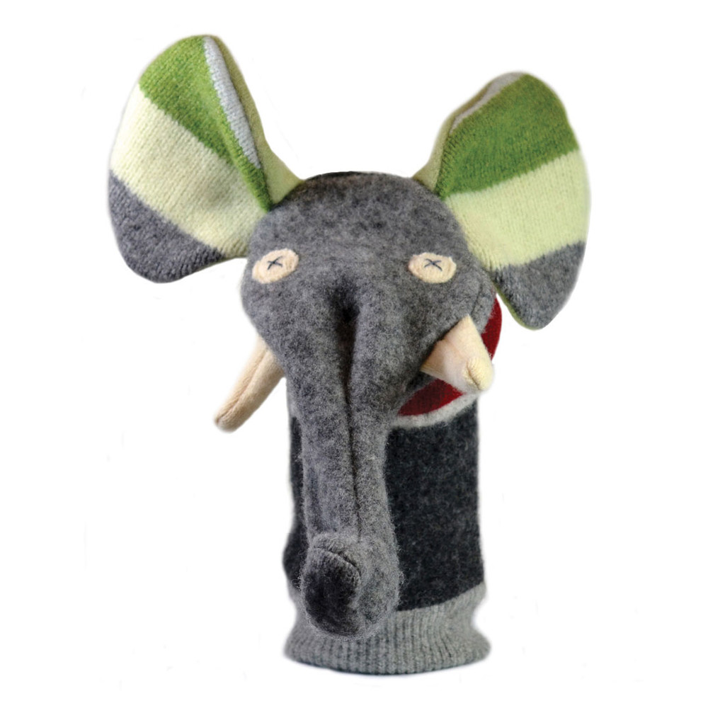 Recycled Wool Animal Puppets