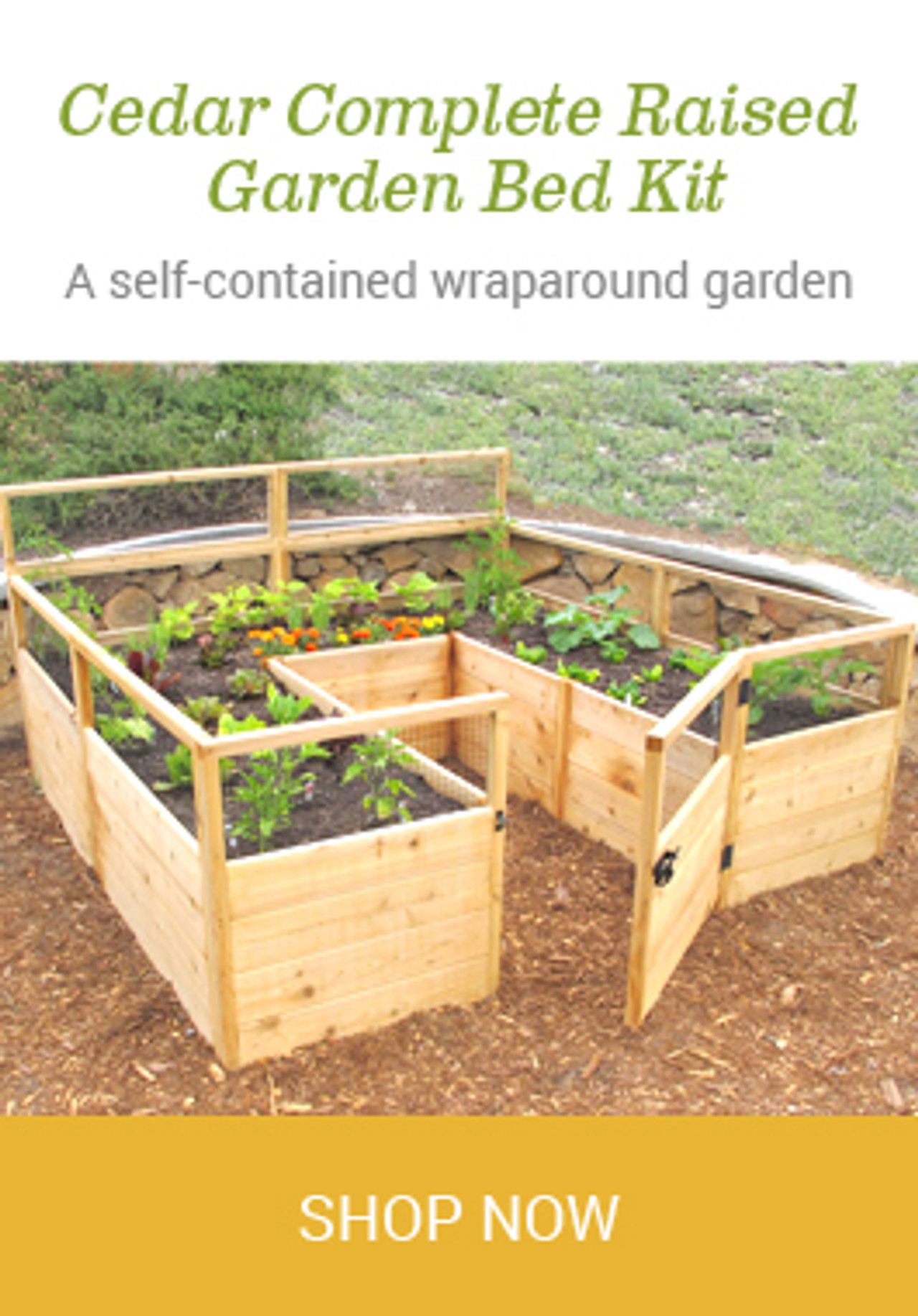 Cedar Complete Raised Garden Bed Kit