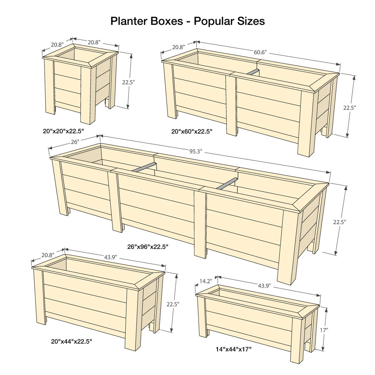 Natural Cedar Planter Boxes