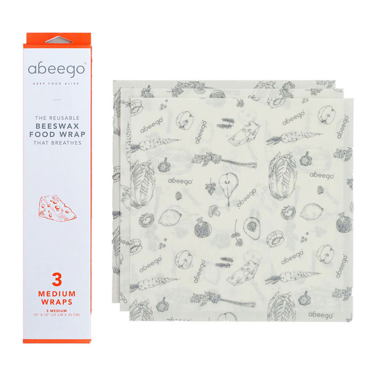 Abeego Beeswax Wraps, Pack of 3 Medium – Fillgood