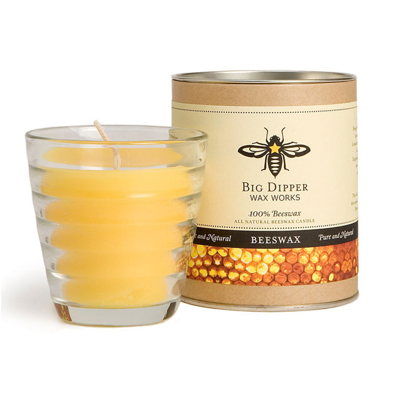 Bee Hive Candle- 100% Beeswax- Set of 3