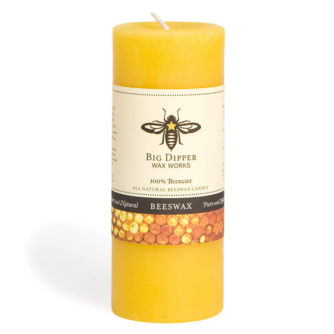 Victorian Bell Beeswax Pillar Candle 100% All Natural Bees Wax