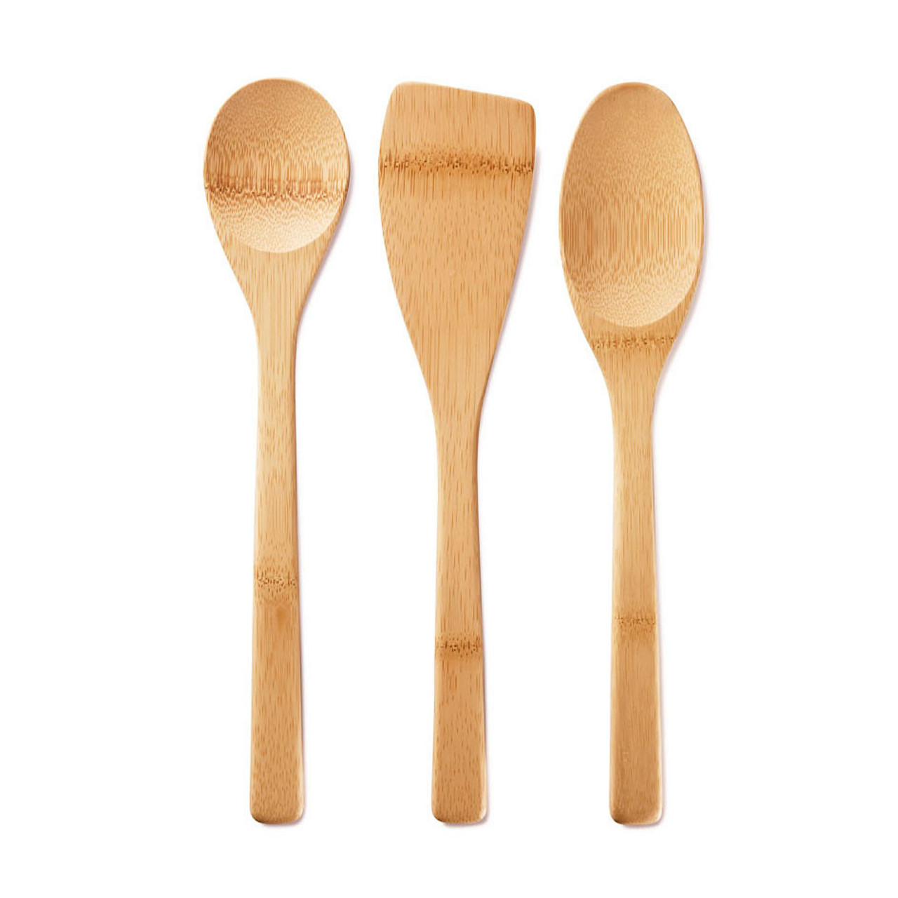 Wooden Cooking Utensils 3-Piece Set, Bamboo