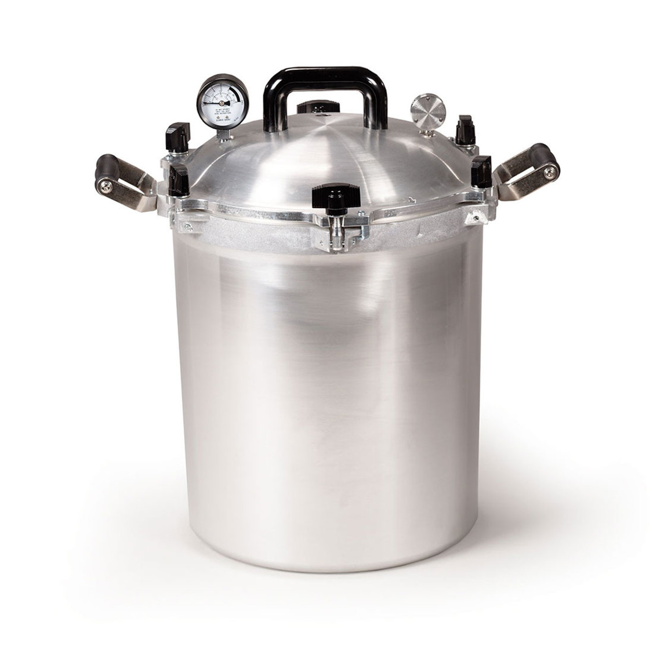 Made in the USA cast aluminum pressure cookers, no gaskets