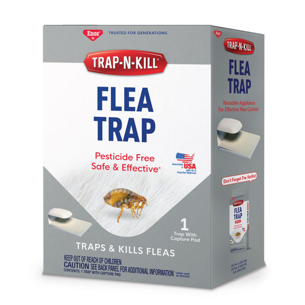 Electronic Flea Killer Poison Free Heat Lamp Trap 10 Metre Radius & Refill  Pack 