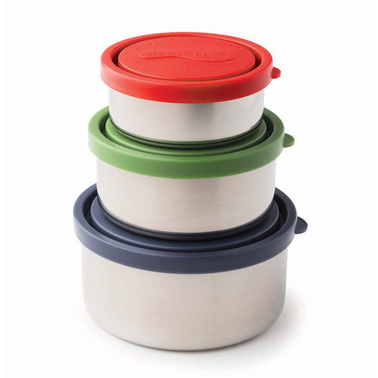 Round Nesting Trio Stainless Steel Lunch Containers Green Blue and Yellow  Airtight Lids, Dishwasher Safe, Silicone Food Storage - AliExpress