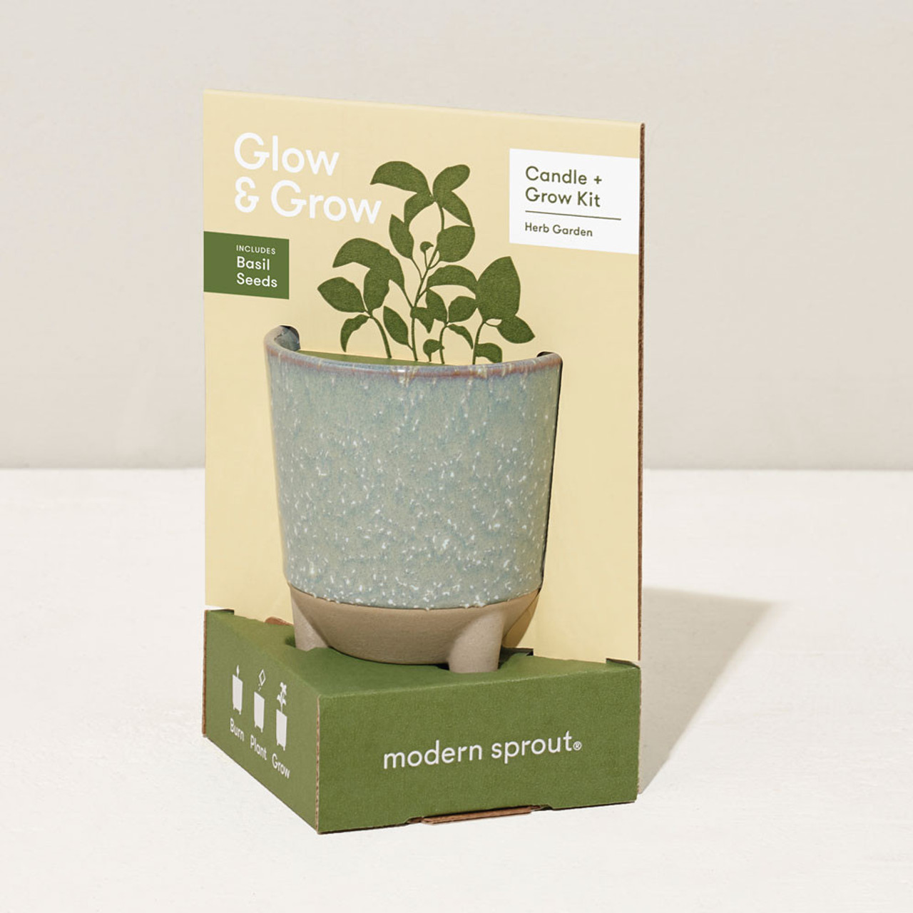 Glow Grow Candle Herb Planter Kit Eartheasy