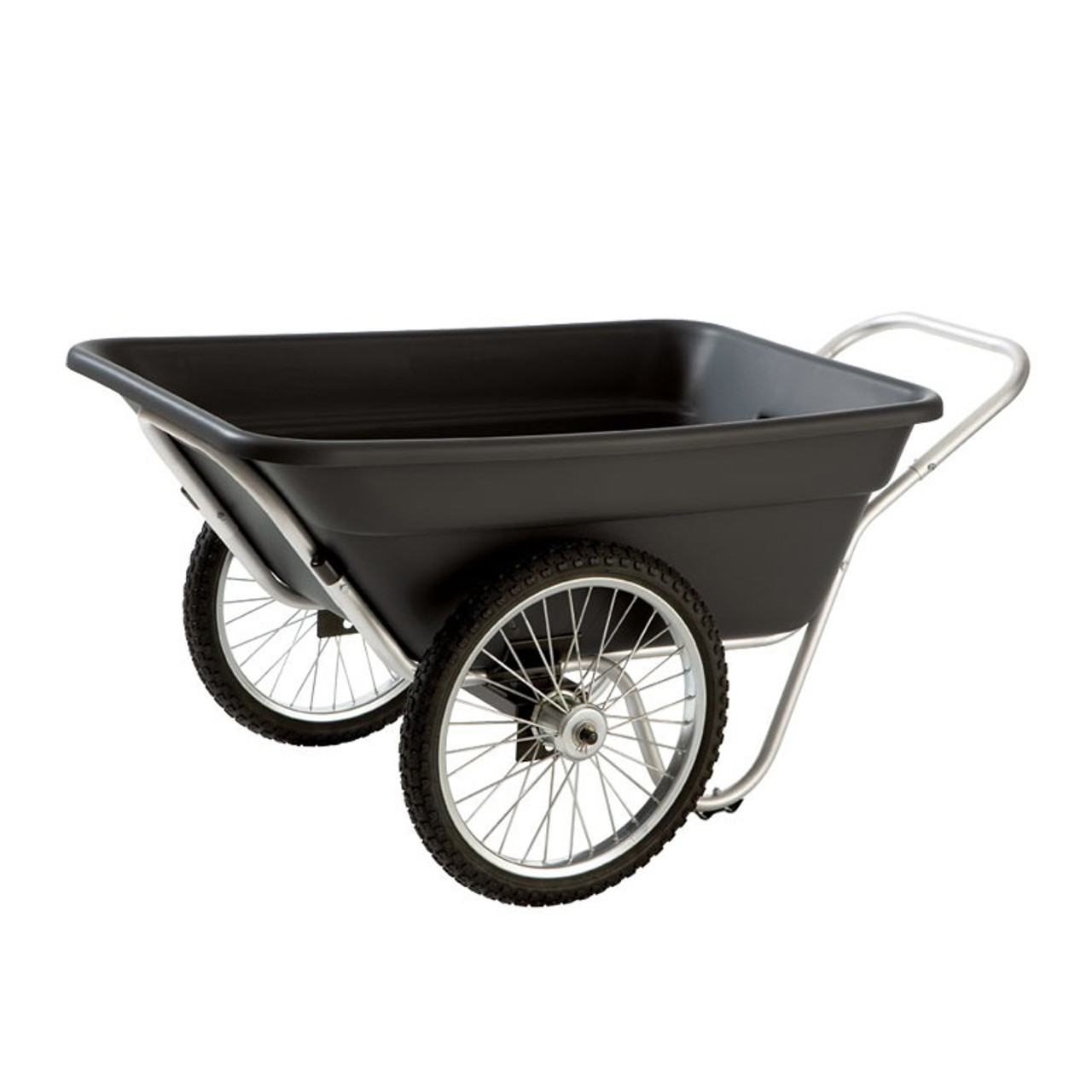 Mighty Tuff Yard Cart, Heavy Duty Wheeled Large Capacity Cart, 4.5 Cubic  Feet, 200-pound Capacity Black