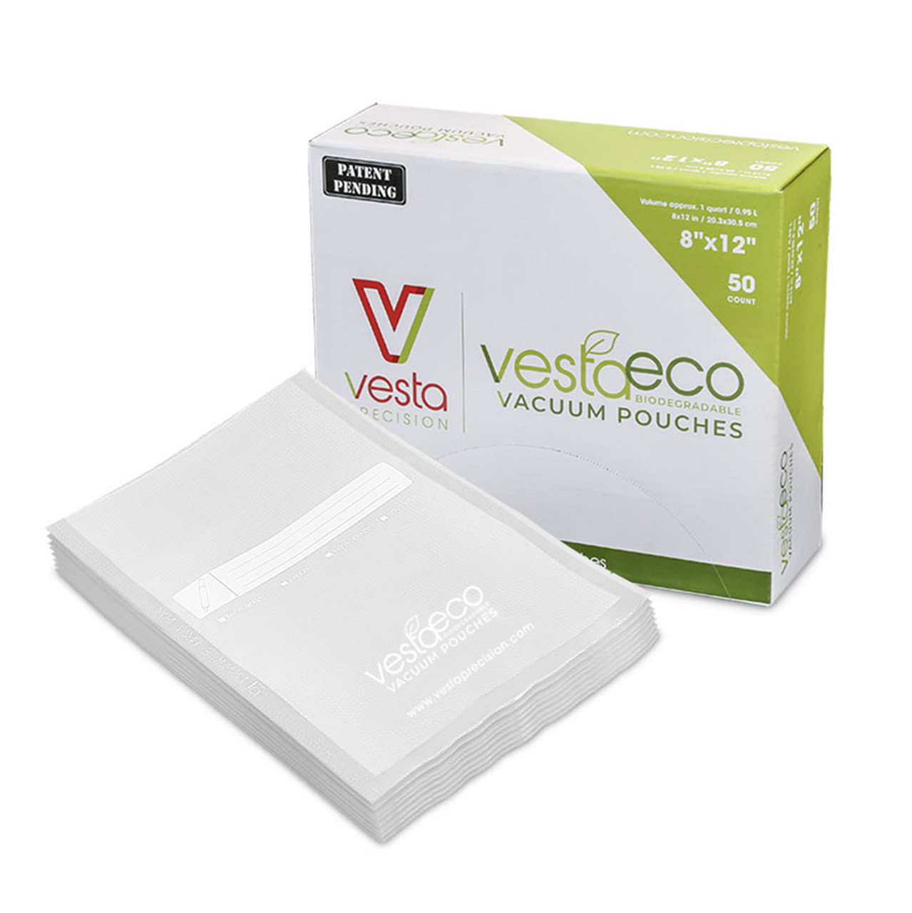 11 x 16 Gallon VestaEco Biodegradable Embossed Vacuum Sealer Bags - 50 Count