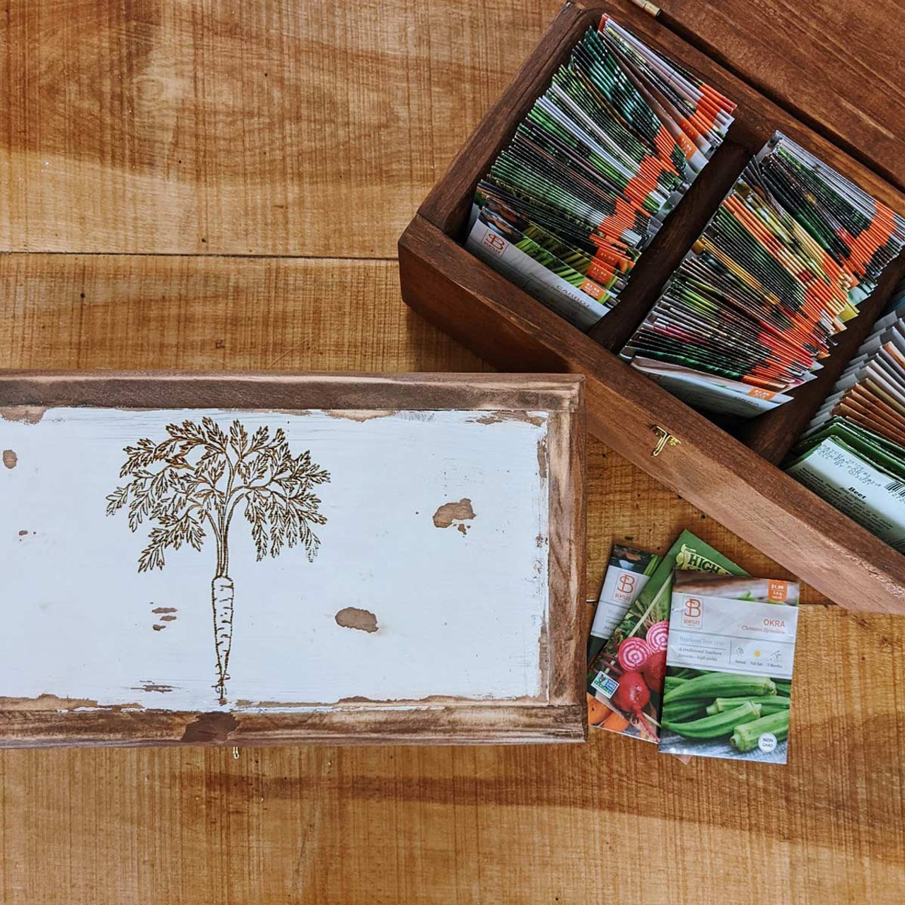 Seed Box, Seed Packet Storage Box, Wooden Seed Organiser, Seed Gift Box, Seed  Storage Box, Engraved Seed Packet Storage, Gardeners Gift, 