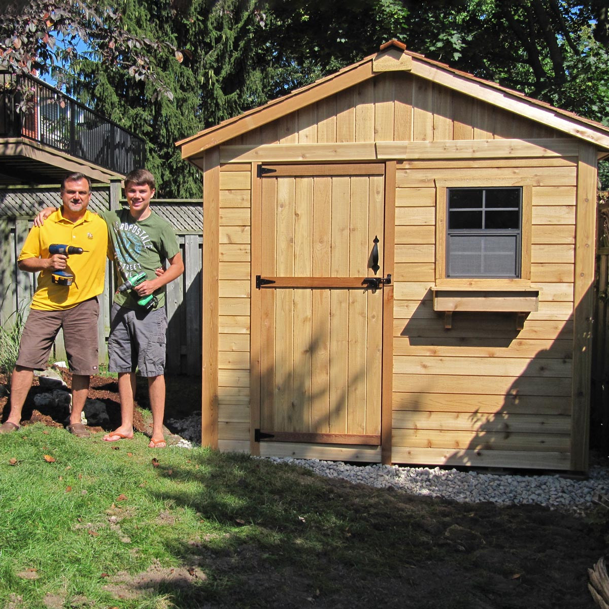 8' x 8' Gardener Cedar Storage Shed - Eartheasy