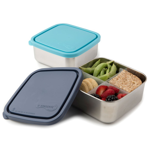 Divided Stainless Steel To-Go Container - Medium