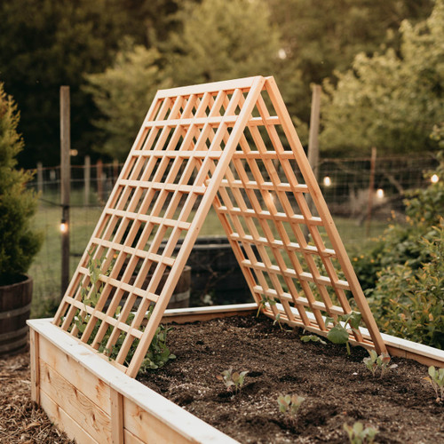 Natural Cedar A-Frame Trellises