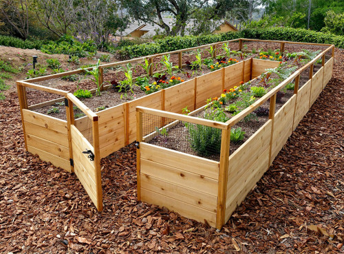 Cedar Complete Raised Garden Bed Kit - 8' x 16'