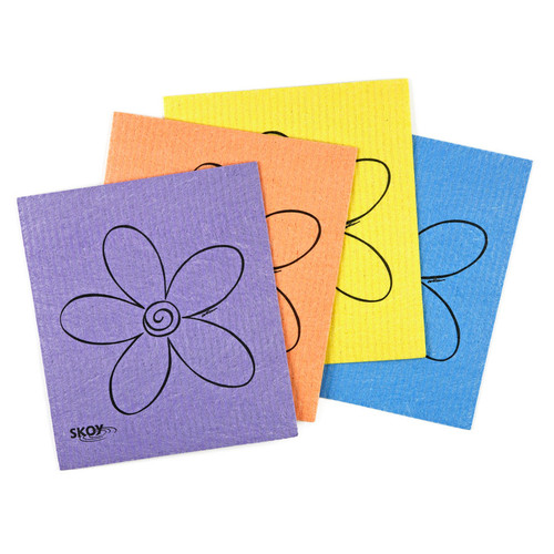 Squeeze Multicolored Cellulose Sponge Cloths Set of 3 - New