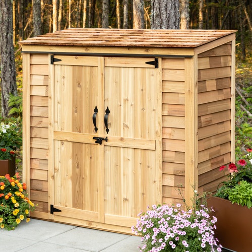 Cedar Garden Shed - 6' x 3' Outdoor Patio Storage Shed