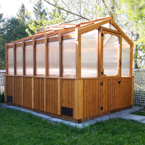 8' x 12' Cedar Greenhouse Kit | Eartheasy.com