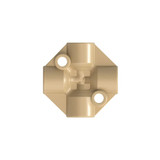 1/4-28 Female Cross Connector - PEEK